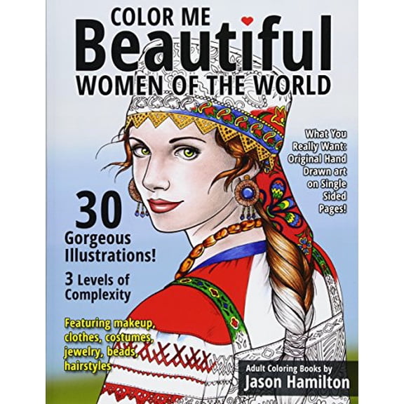 Pre-Owned Color Me Beautiful, Women of the World: Adult Coloring Book Paperback