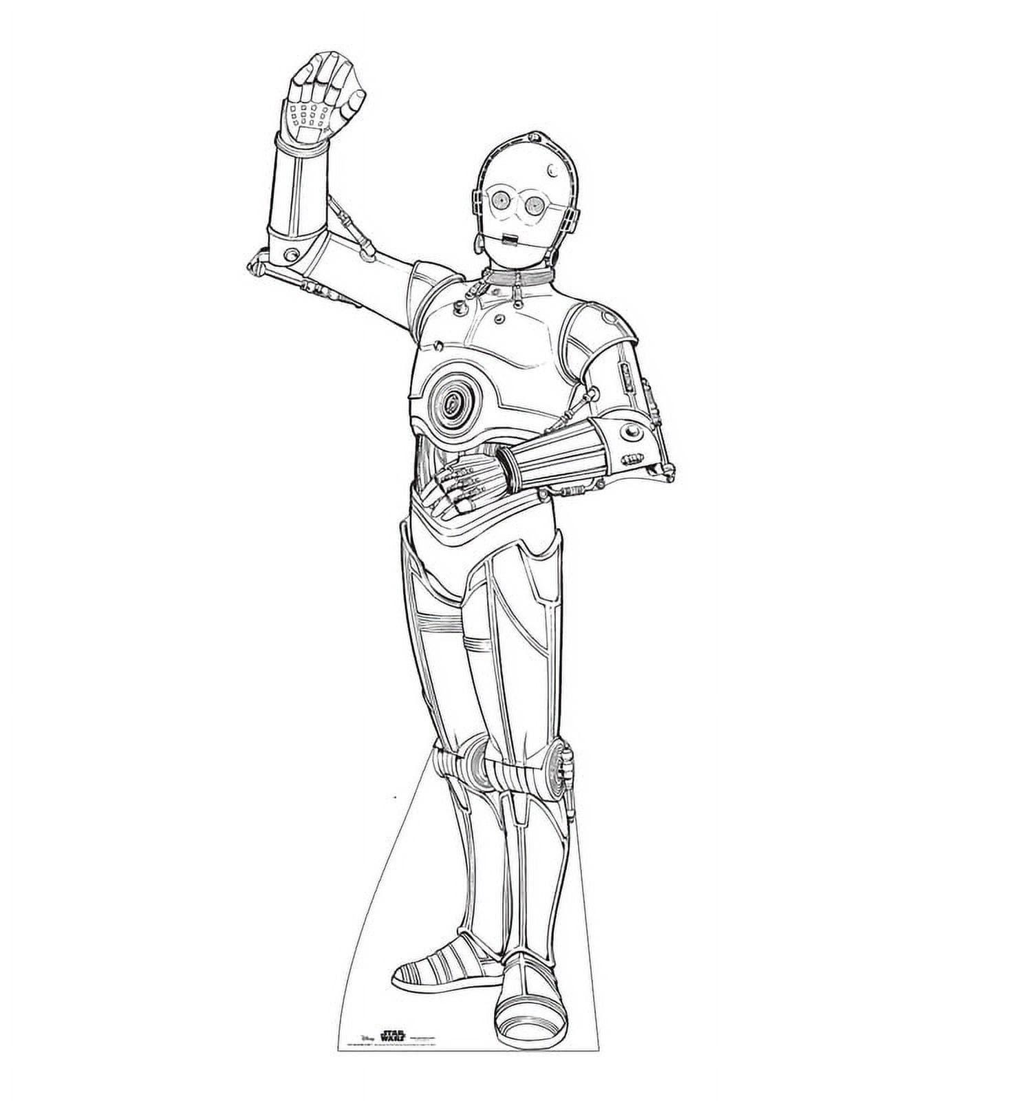 74'' Black and White Star Wars C-3PO Cardboard Standup