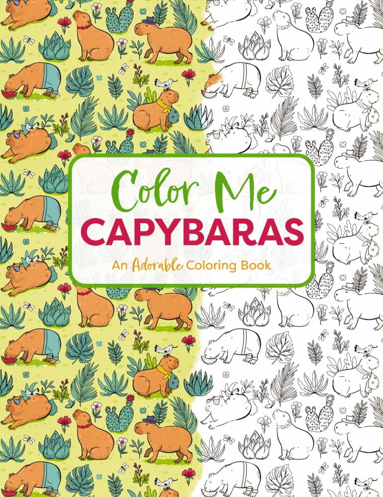 Color Me Capybaras: An Adorable Coloring Book (Paperback)