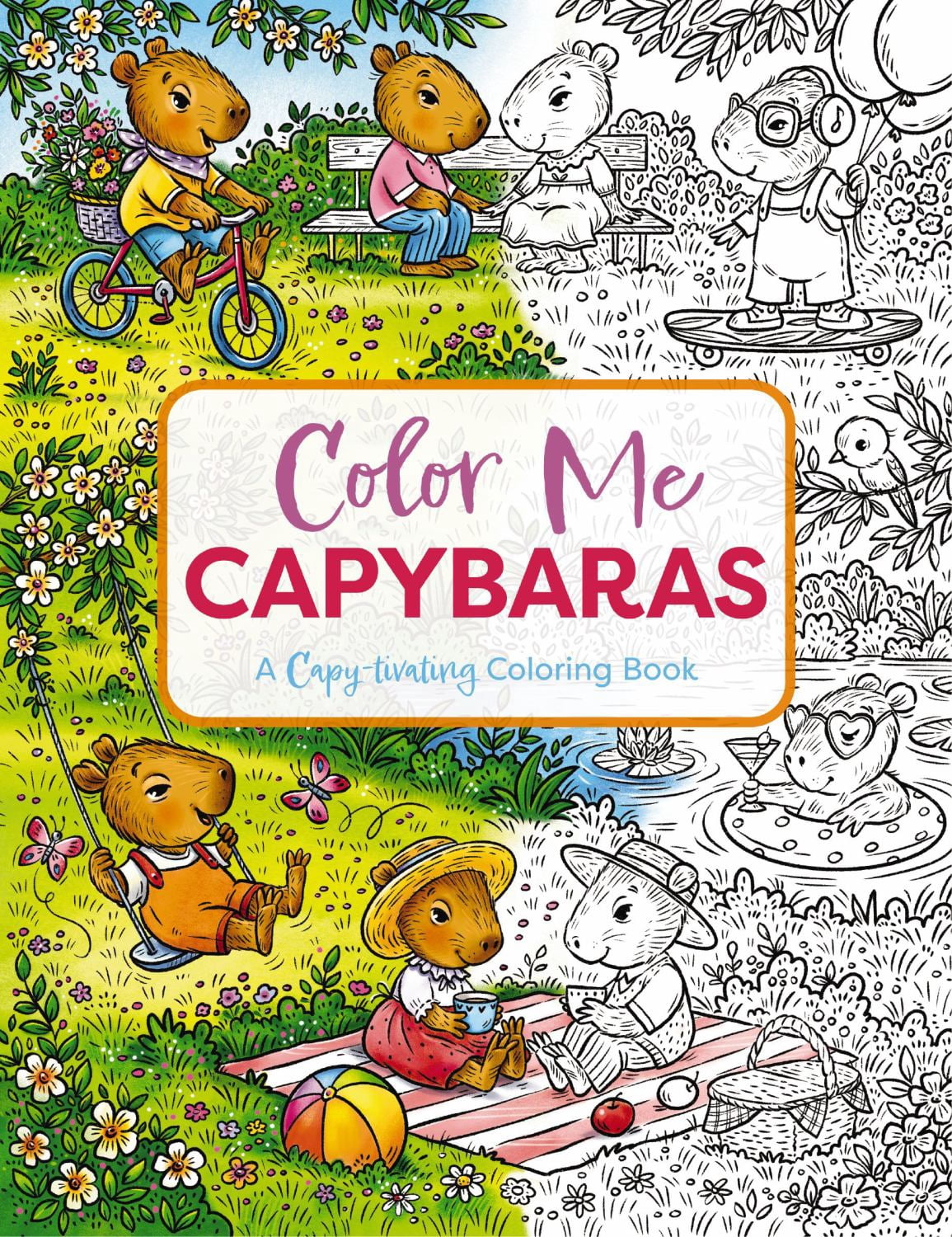 Cider Mill Press, Coloring Book, Color Me Capybaras, 50 Pages - Walmart.com