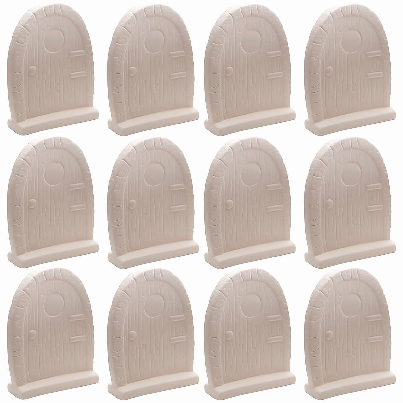 Color-Me™ Ceramic Bisque Fairy Door (Pack of 12)