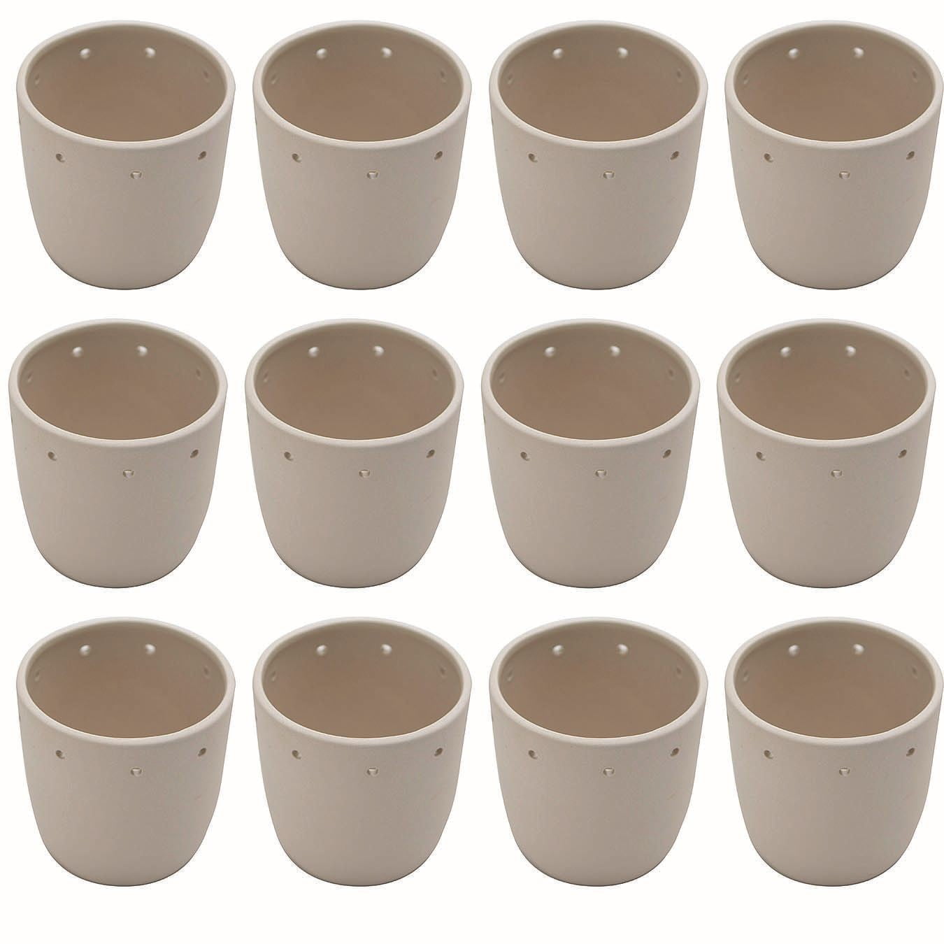 Beige Ceramic Bisque Planter Set for Indoor/Outdoor Use
