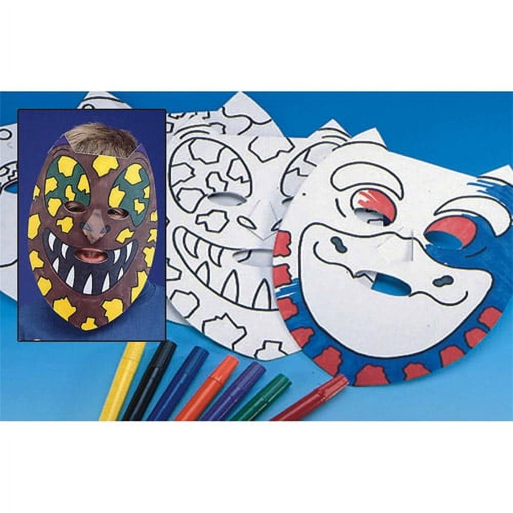 Color Me Dinosaur Masks Craft Kit, Pack of 24 - image 1 of 1