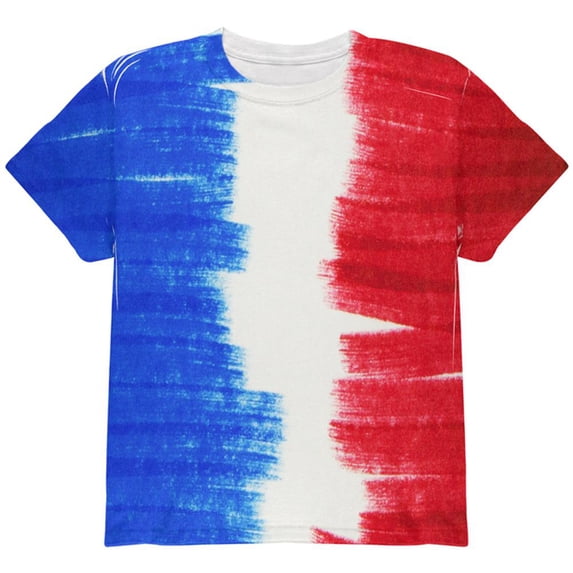 Color Me French All Over Youth T Shirt Multi YLG