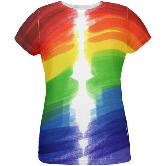 color me gay lesbian pride all over womens t shirt