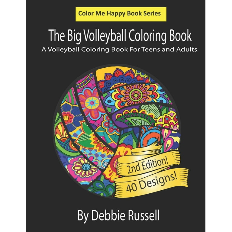 The Big Volleyball Coloring Book: An Amazing Volleyball Coloring Book For  Teens and Adults (Paperback)