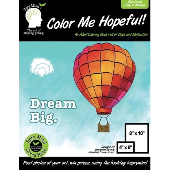 Pre-Owned Color Me Hopeful-A Coloring Book For Adults, Full Of Hope And Motivation by Spry Mind (Paperback)