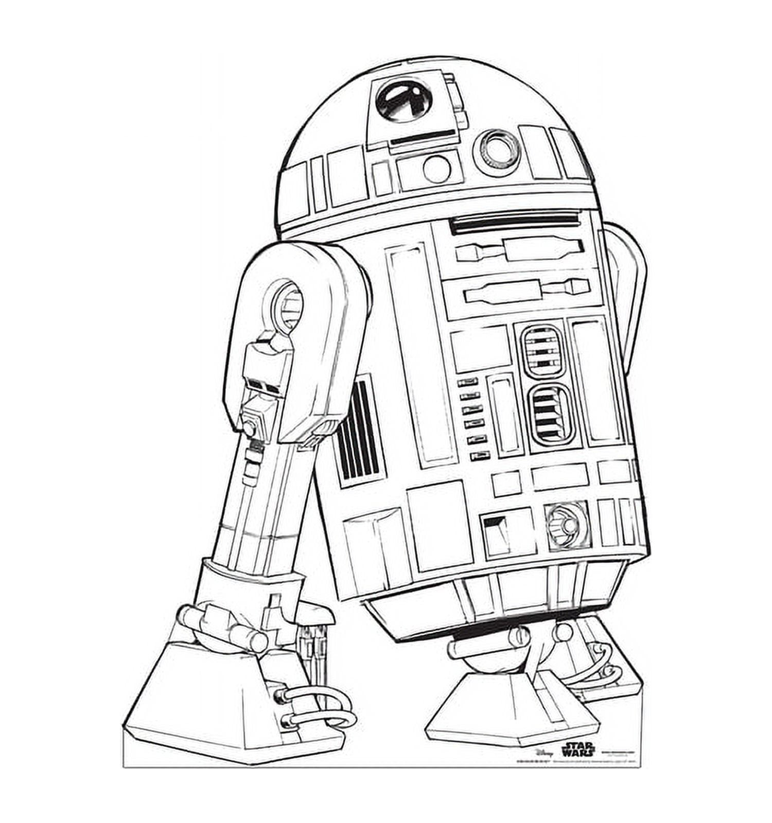 39'' Black and White Cardboard R2-D2 Standup