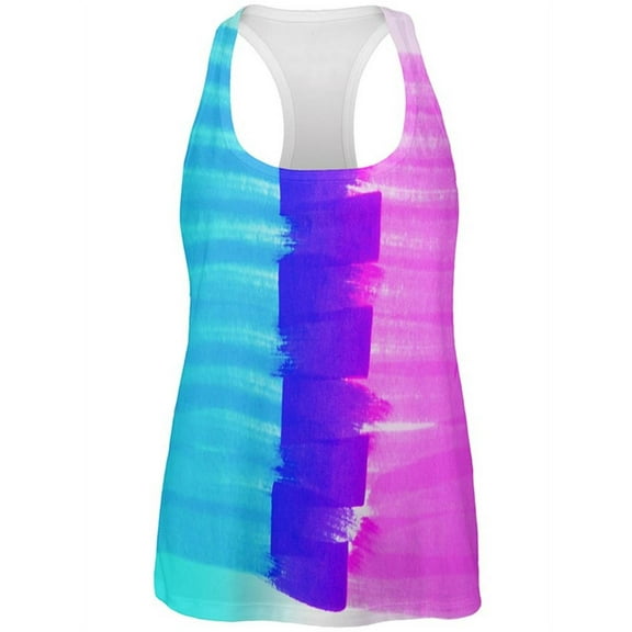 Color Me Transgender All Over Womens Work Out Tank Top Multi 2XL
