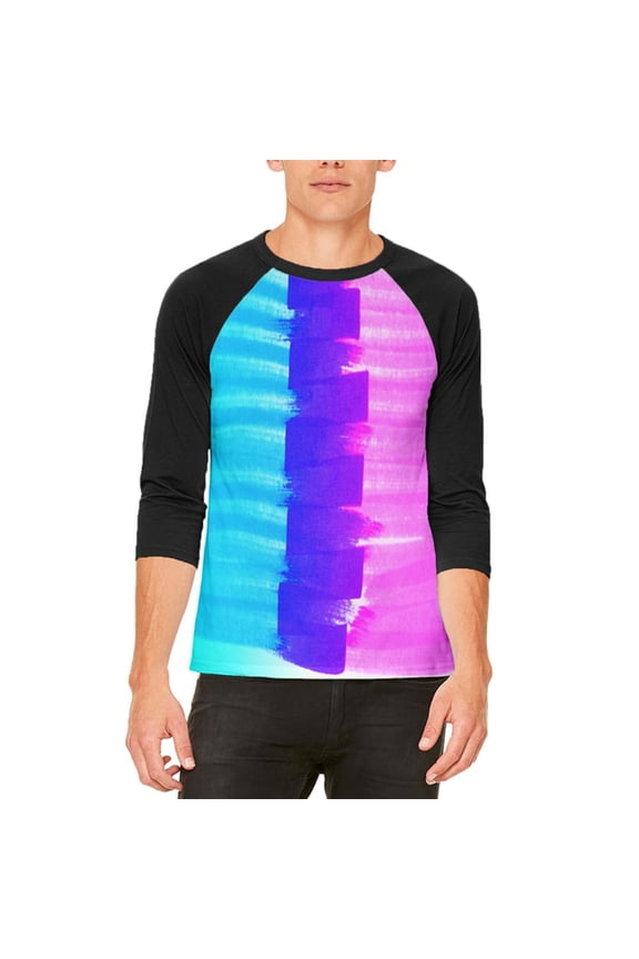 Color Me Transgender Mens Raglan T Shirt White-Black SM