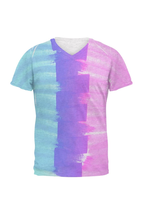 Color Me Transgender Mens Soft V-Neck T Shirt Heather White 2XL