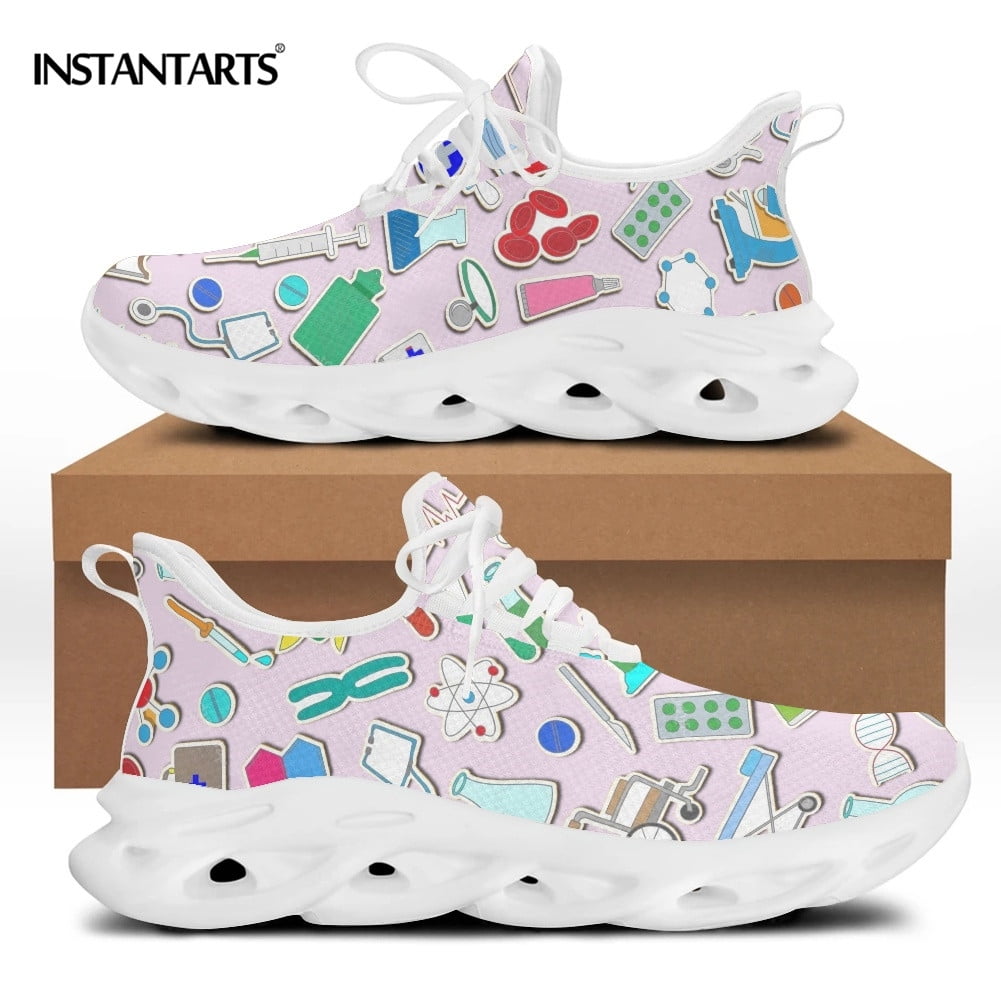 Color Medical Design Doctor Nurse Shoes for Women Flat Sneaker Light