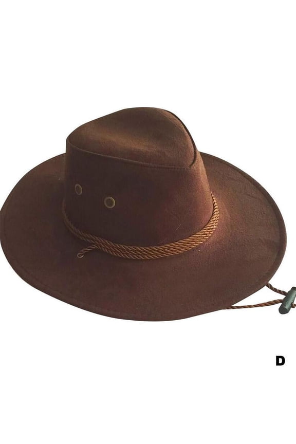 Color Men Polyester Cap Large-Brim Western Rope Rider Z2 N4S2 Cowboy New I4N9