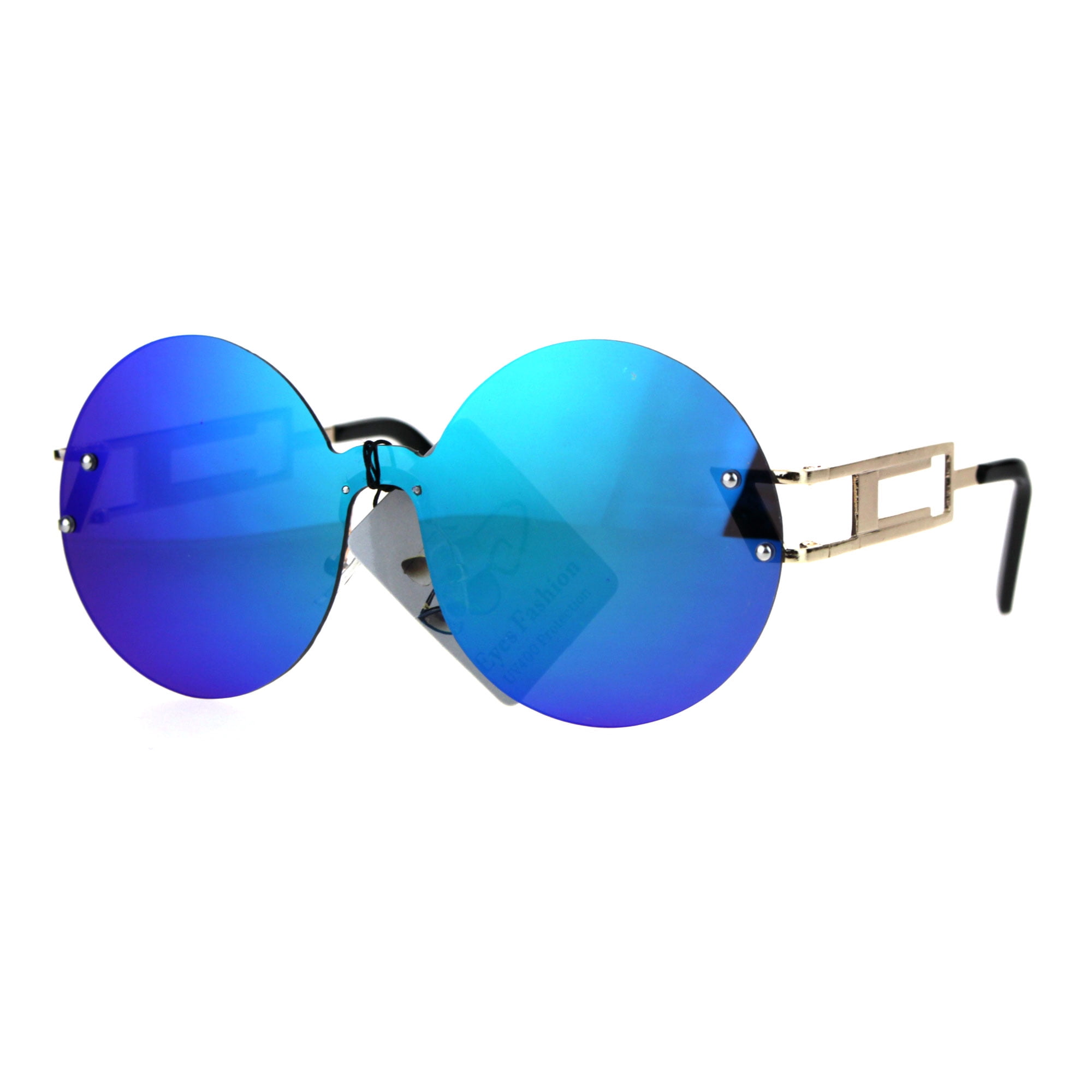 Retro Round Sunglasses with UV400 Protection and Mirrored Lens Round Sunglasses for Men Women with UV400 Protection Anti  main image 3