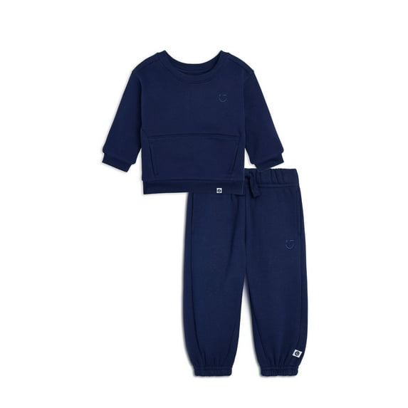 Color Mix by Garanimals Baby Butter Fleece Sweatshirt & Jogger Outfit Set, Sizes 6-24 Months