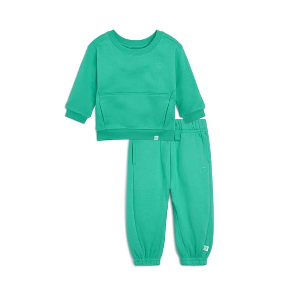 Color Mix by Garanimals Baby Butter Fleece Sweatshirt & Jogger Outfit Set, Sizes 6-24 Months