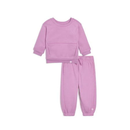 Color Mix by Garanimals Baby Butter Fleece Sweatshirt & Jogger Outfit Set, Sizes 6-24 Months