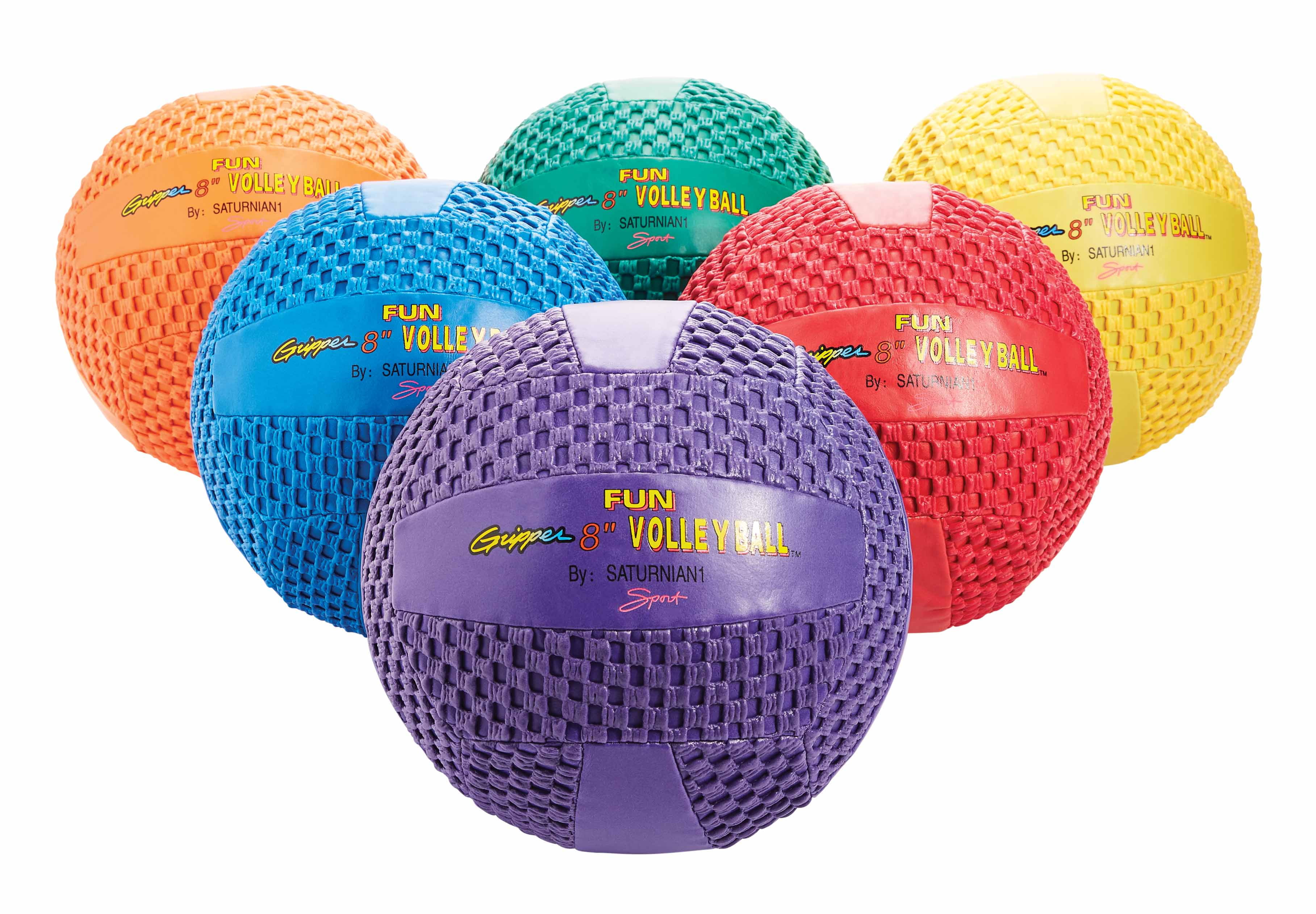Color My Class® 8" Fun Gripper Volleyball, 6-PACK