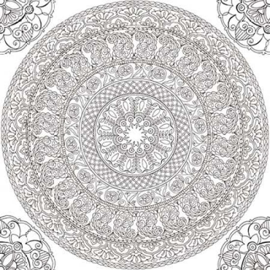 Color My World Mandala Square Poster Print by Brissonnet Daphne