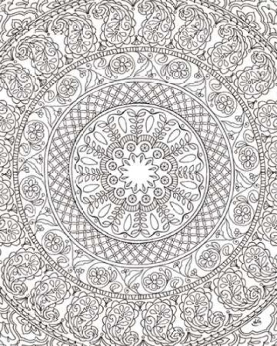 Color My World Mandala crop Canvas Art - Brissonnet Daphne (22 x 28)