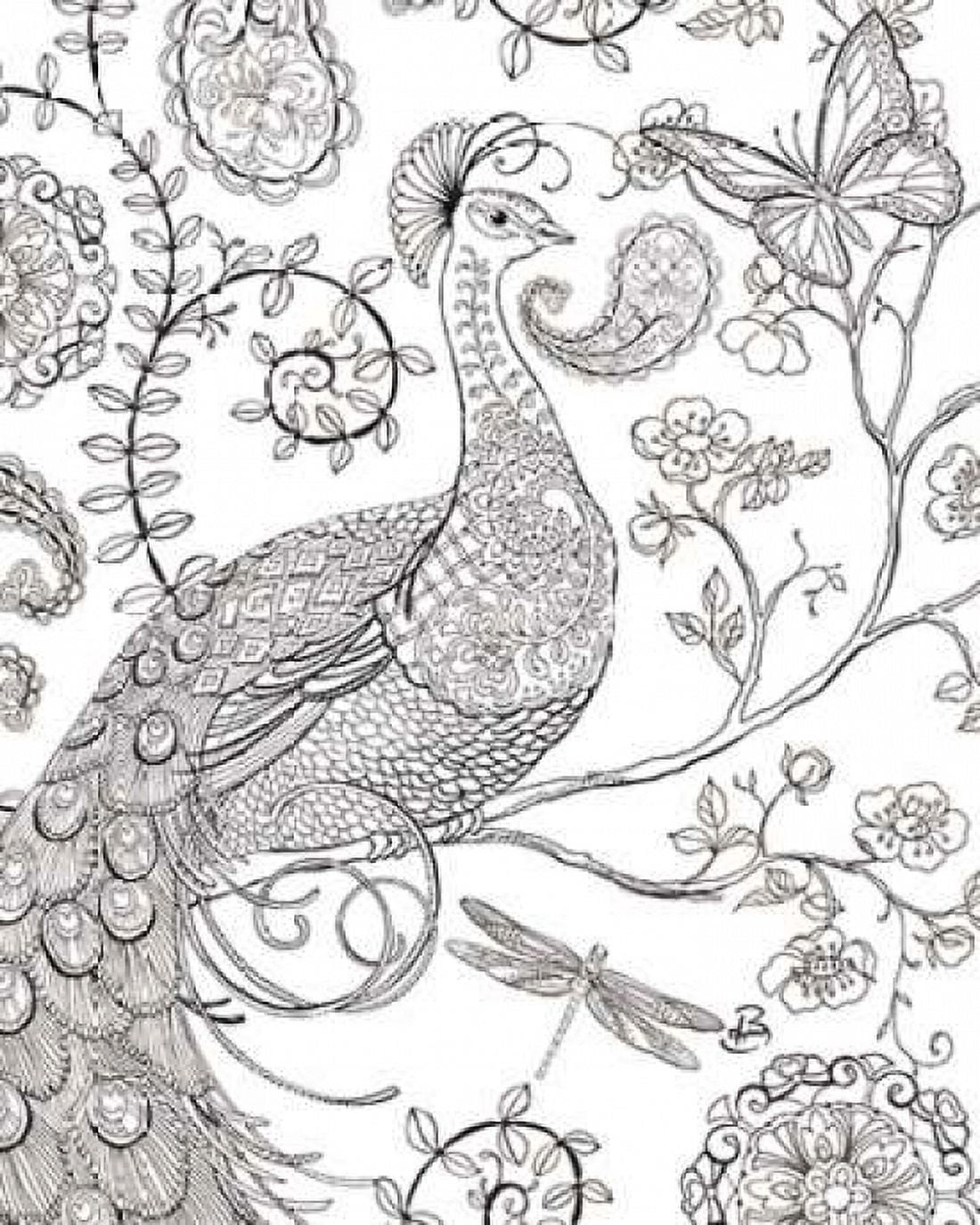 Color My World Ornate Peacock I crop Canvas Art - Brissonnet Daphne (22 x 28)