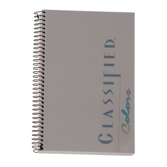 TOPS Classified Colors Business Notebook, 5 1/2" x 8 1/2", 1 Subject, Narrow Ruled, 100 Sheets, Graphite Gray Cover