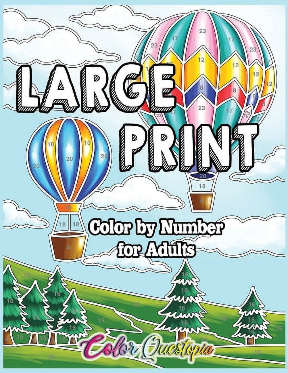 Color by Number for Adults: Large Print Color by Number for Adults ...