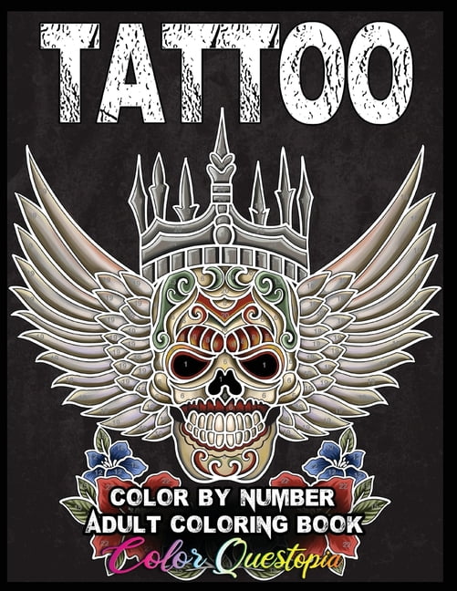 100 Tattoo Coloring Book for Adults Worlds India  Ubuy