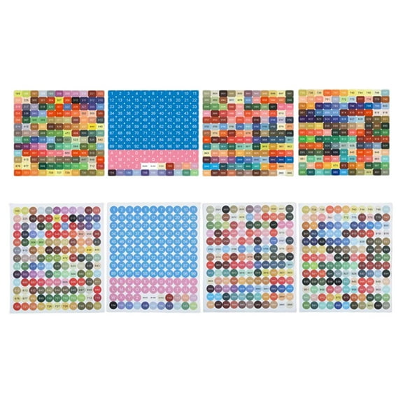 Color Number Label Stickers Craft DMC Floss Number Stickers for Cross Stitch