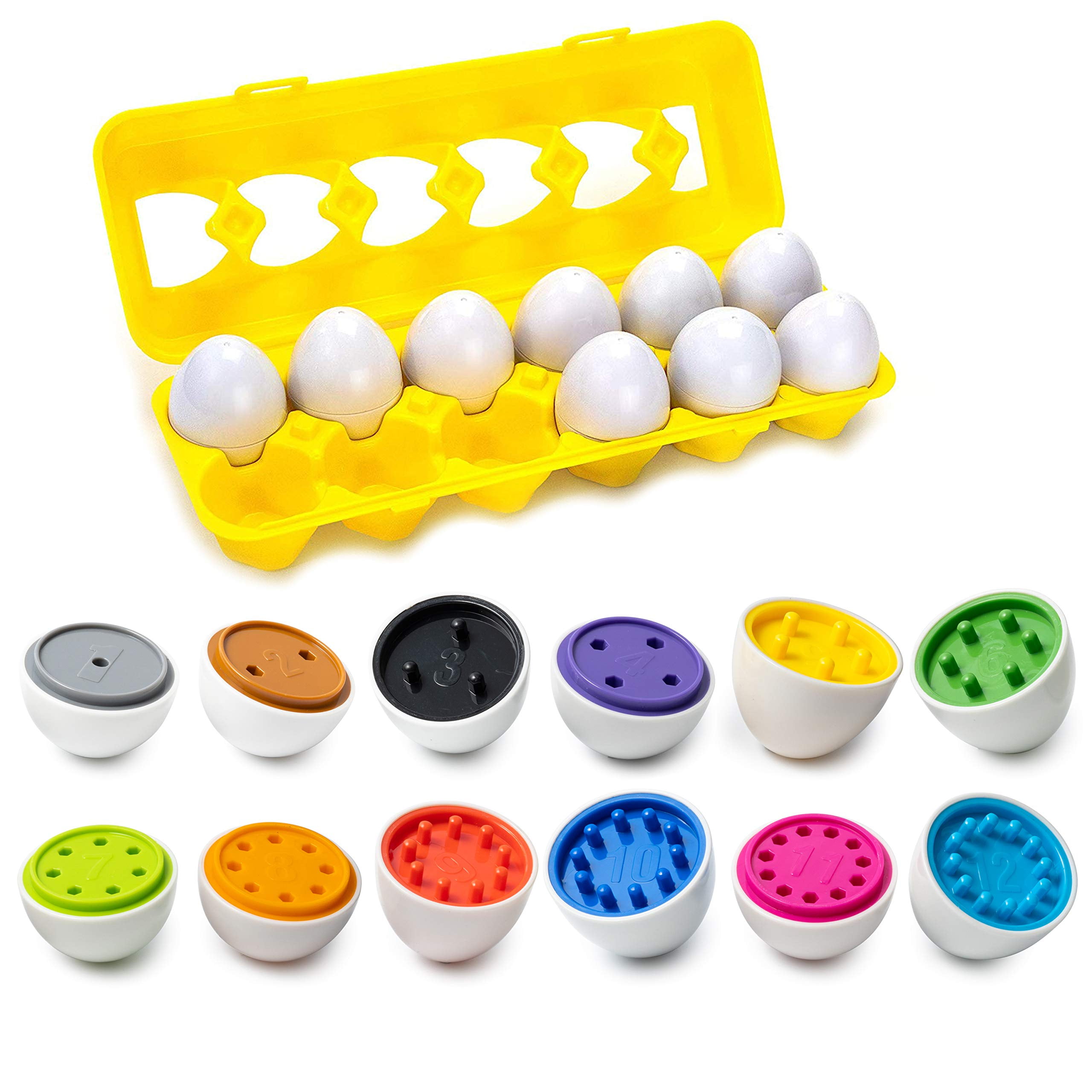 Color & Number Matching DHF10 Egg Toy Number Sorting & Color