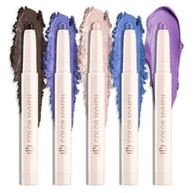 Color Nymph 5PCS Eyeshadow Sticks Set, Matte Shimmer Eye Shadow Pencils Highlighter Eyebrow Waterproof Multi-Stick, Blendable Cream Quick Makeup(Purple)