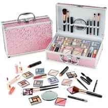 Color Nymph All in One Makeup Set for Teens Beginner, Makeup Kit Train Case for Girls Full Kit with 35 Colors Eyeshadow, Highlighter, Blush, Lipgloss, Brushes, Full Starter Cosmetics Set