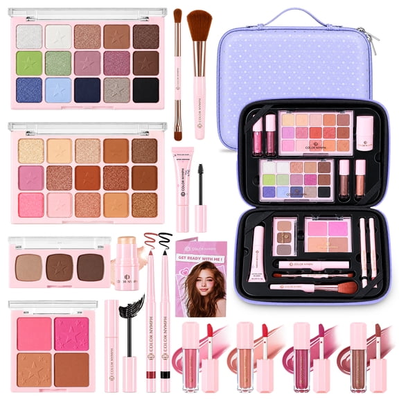Color Nymph Makeup Kit For Teens Girls Makeup Gift Set Makeup Case Purple