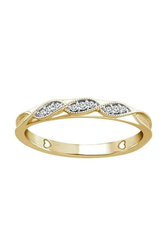 1/20 Cttw Diamond Stackable Band In 10KT Yellow Gold (J I3)