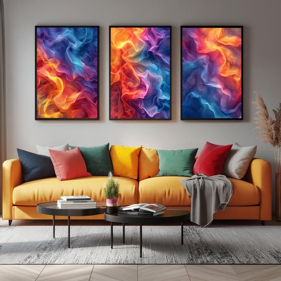 Color Of Silk 5 Piece Abstract Print Art Set Wall Art Print Art Soft Colors Gift Idea Home Decor Set 3