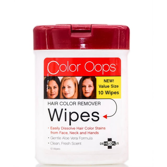 Color Oops Hair Dye Removal Wipes for Skin, 10 Ct