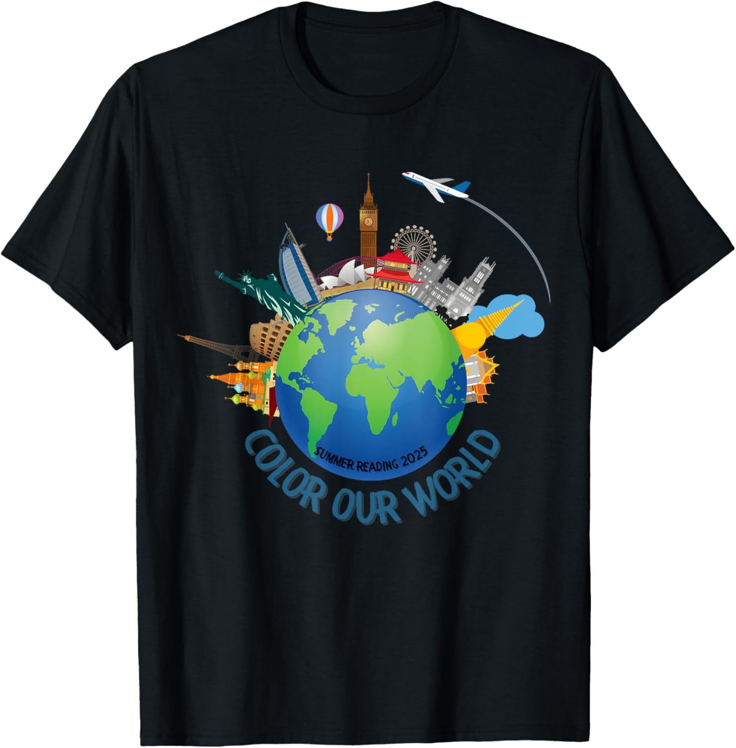 Color Our World. Summer 2025 Summer Reading Program T-Shirt Tops Tee ...