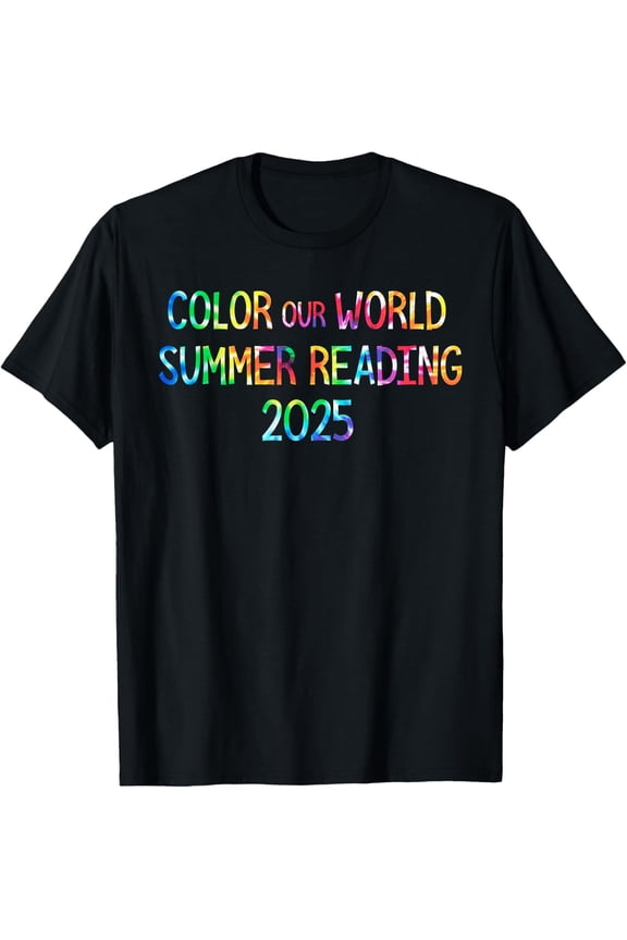 Color Our World Summer Reading 2025 Book Lover Tie Dye T-Shirt Unisex S-5XL Hot Trending Shirt, Vintage Birthday Gift