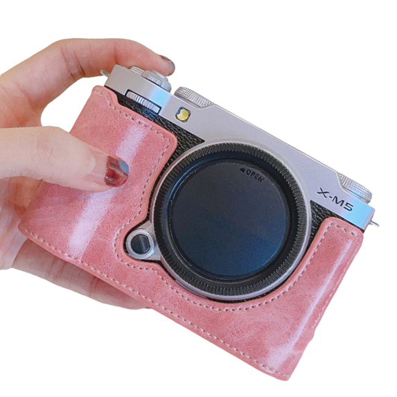 Color PU1eatherHalf Camera Case for XM5 with Convenient Tripod Mount