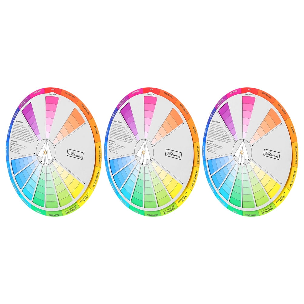WORGEOUS Color Mixing Chart Color Wheel Multi Paper 3Pack Teaching Tool ...