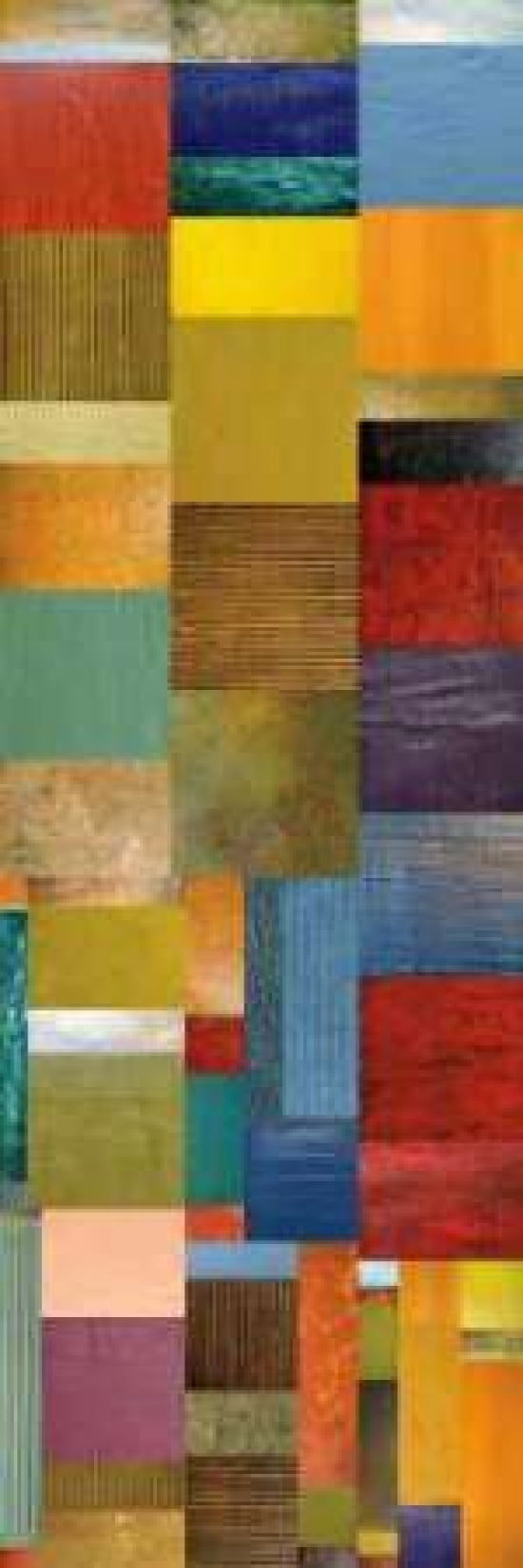 Color Panels with Water and Waves Canvas Art - Michelle Calkins (8 x 24)