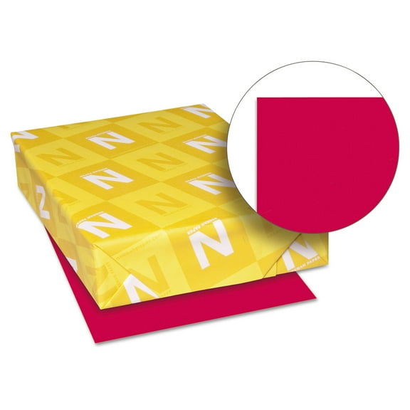 Color Paper, 24 Lb, 8.5 X 11, Re-Entry Red, 500 Sheets/ream | Bundle of 5