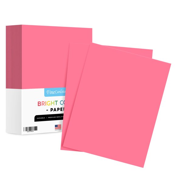 Color Paper, 8.5” x 11”, 24 lb/89 gsm,", 500 Sheets Per Pack