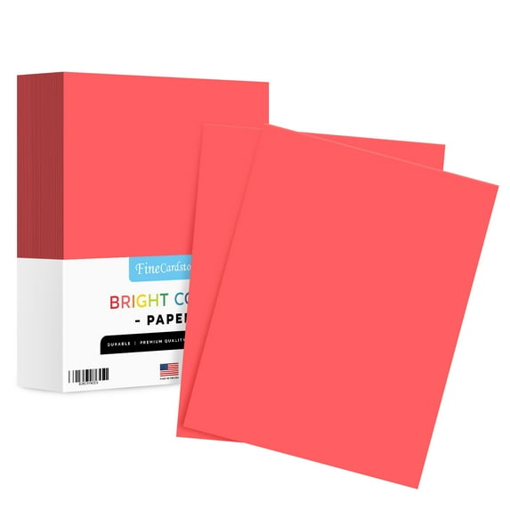 Color Paper, 8.5” x 11”, 24 lb/89 gsm,", 500 Sheets Per Pack