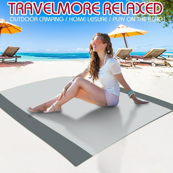 Color Patchwork Picnic Mat And MoistureProof Mat Outdoor Picnic Cloth Beach Mat Portable Picnic Blanket 2.1x2m Camping Essentials 50% off Clearance!