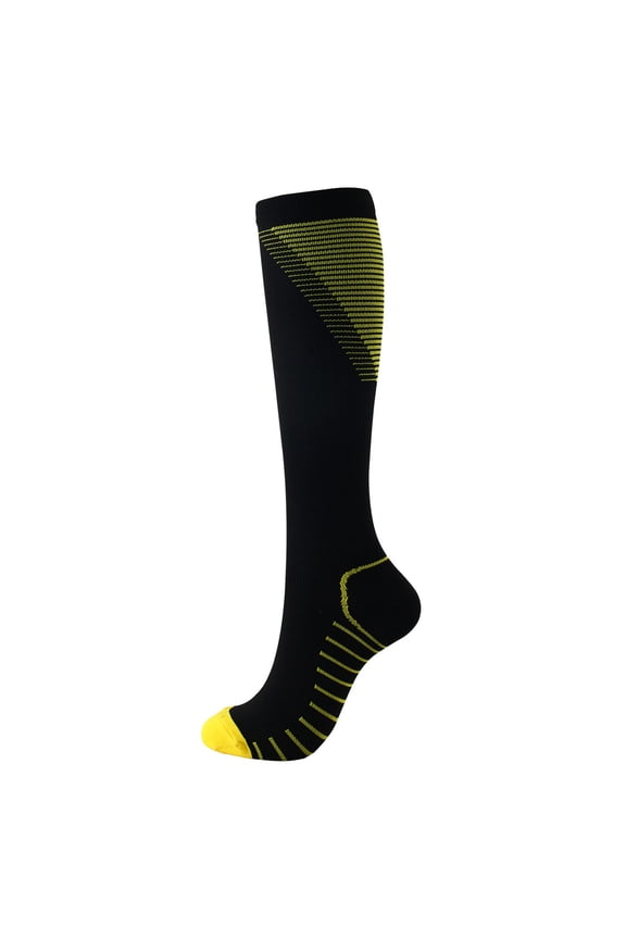 Color Pattern V-shaped Compression Stockings Men's And Women's Elastic Stockings Outdoor Sports Socks