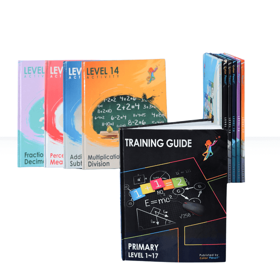 Color Pencil Vedic Math Grade 5 Bundle with Training Manual  Advanced Math Techniques for Multiplication, Division, and Problem-Solving  Levels 13-17 Books + Expert Guide