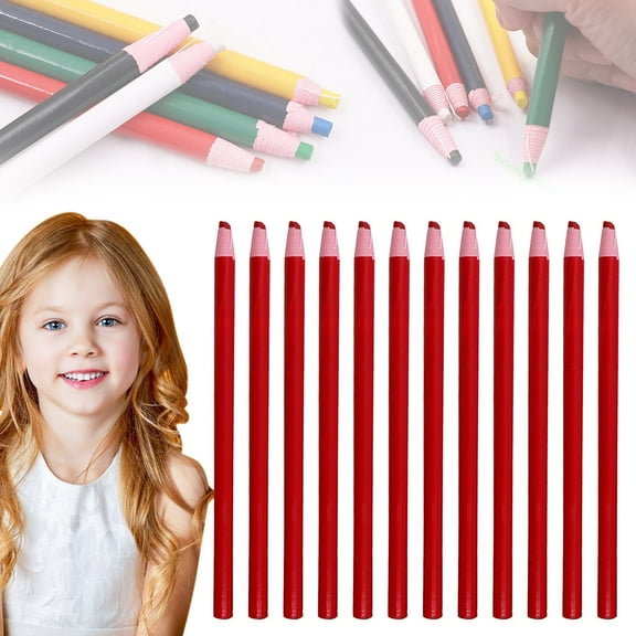 Color Pencils China Markers, 12PCS Peel off China Marker Grease Pencil for Vinyl Metal Wood Paper Fabrics Leather Cellophane Black Color Pencils