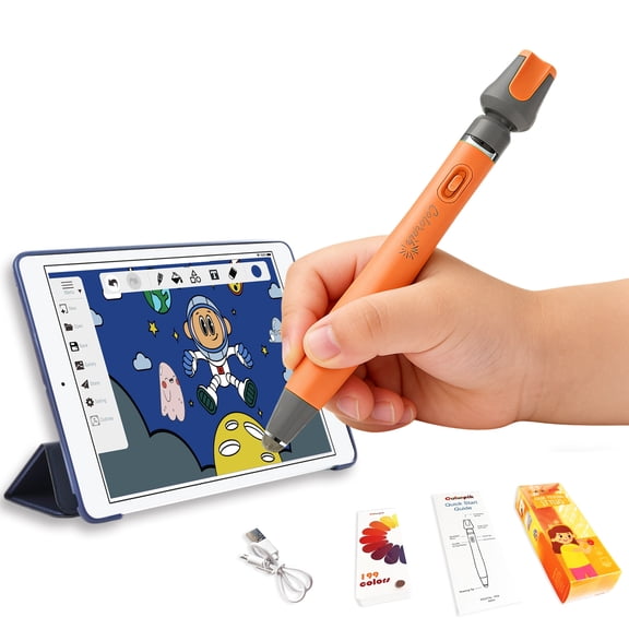 Color Pick Stylus Pen for Kids Drawing, COLORPIK 16M Colors in 1 Digital Pencil for iPad/iPhone/Tablets with Learning Education Game Apps for Coloring, Painting, Art, Gifts for Girls Boys