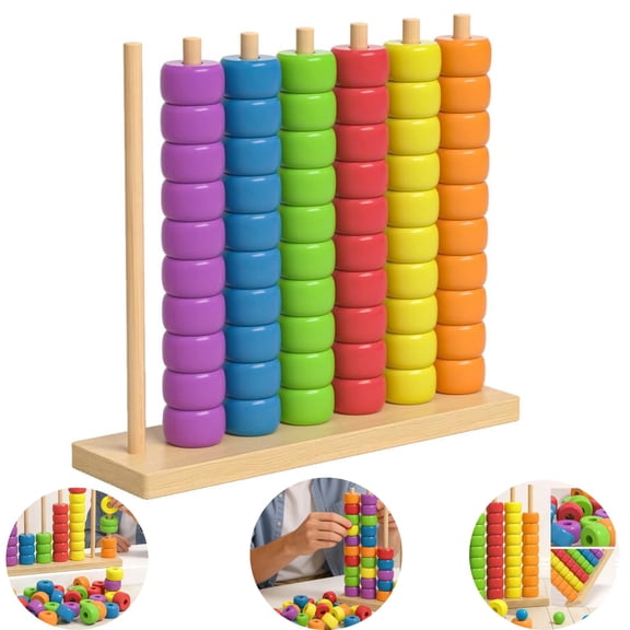 Color Pile Up Challenge for Party, Sort The Colors Game Adult, Color Stacking Challenge, 3D Printed Color Stacking Game,Competitive Tabletop Game,A(1 * bracket 60 * beads)